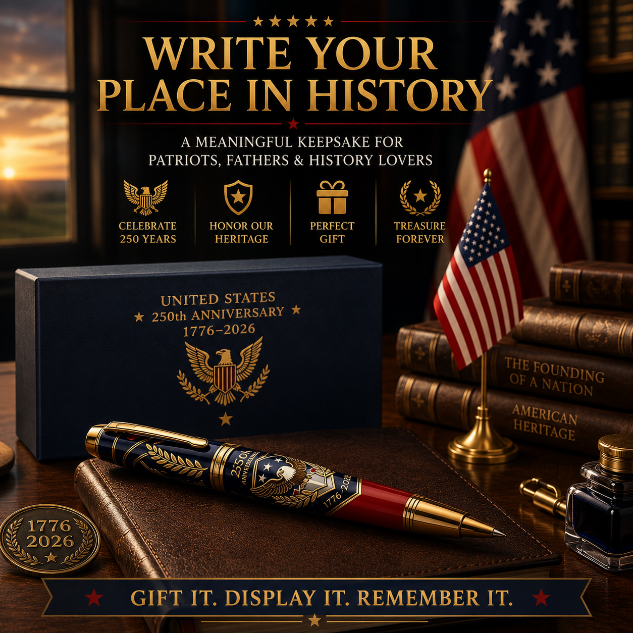 🔥America 250th Anniversary Commemorative Pen Gift Set