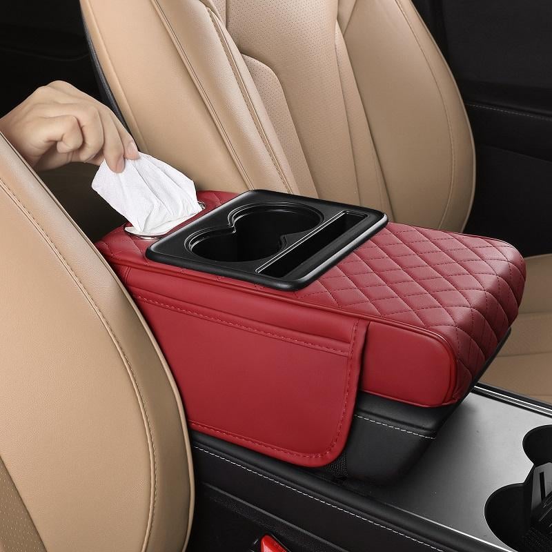 🔥Multifunctional PU Leather Car Armrest Box Mat