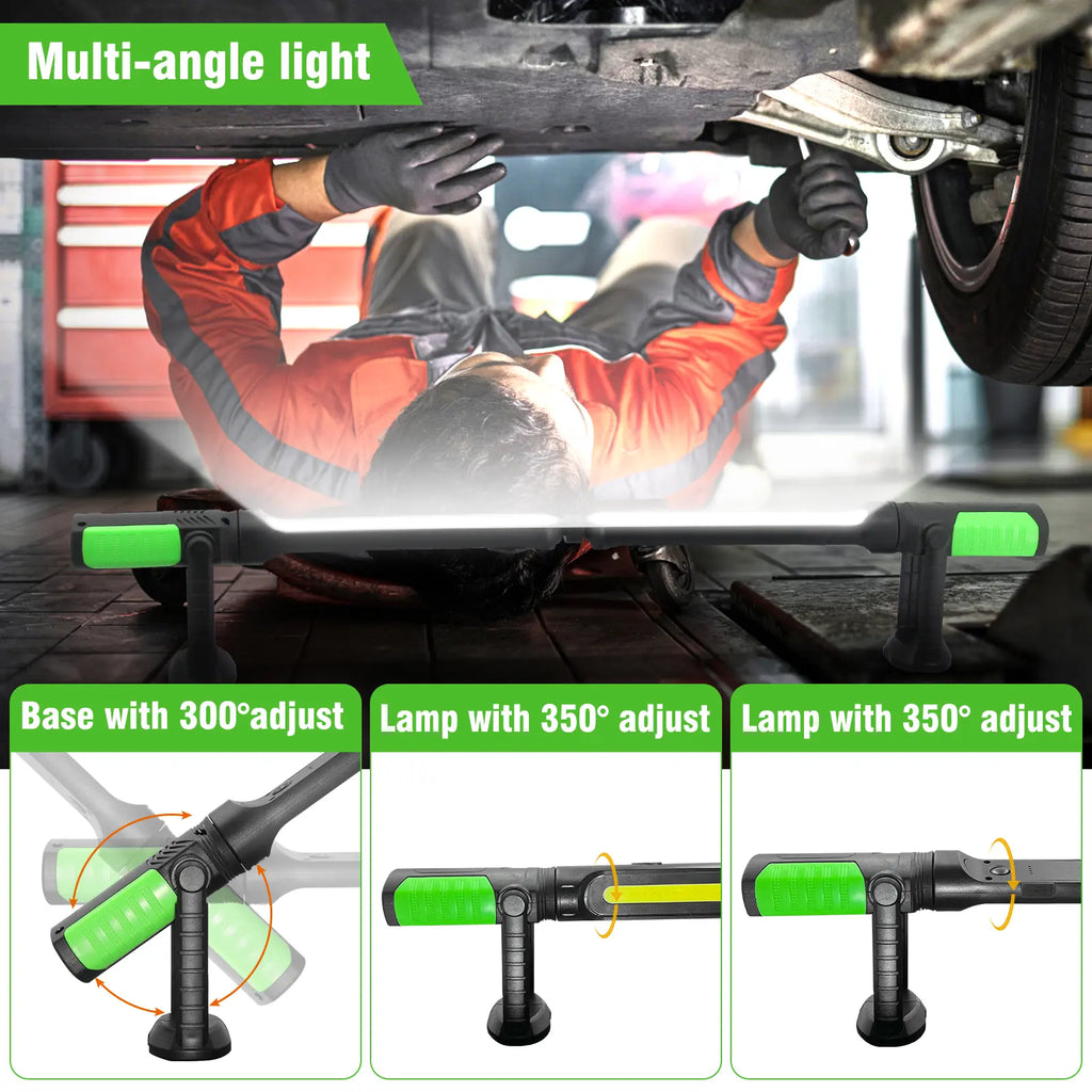 【FathersDayGift】Linkax Rechargeable 2400LM USB Work Light Bar for Mechanics, 4400mAh Battery, Hooks & Magnetic Attachment, LED Car Lights, Vehicle Accessories for Car & Garage Repair Tools
