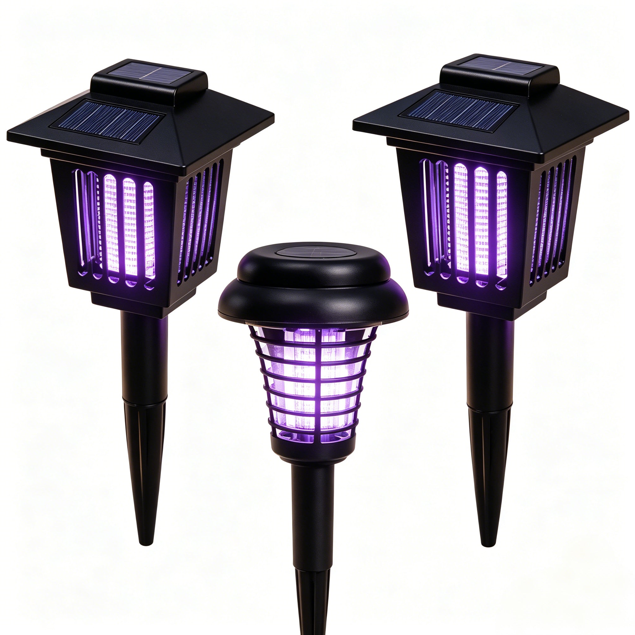 ☀️ 2-in-1 Solar Bug Zapper – UV Mosquito Killer + Soft Pathway Light, Auto Dusk-to-Dawn, IP65