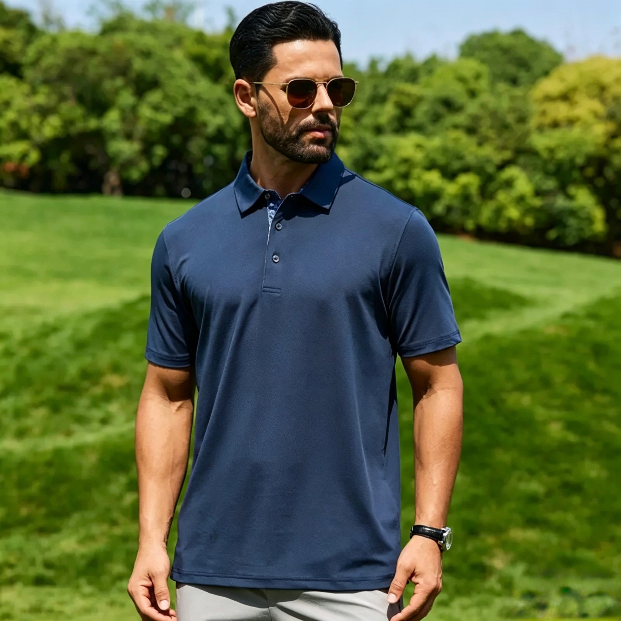 👕 Men's Quick-Dry Performance Polo Shirt | Moisture-Wicking & UPF30+