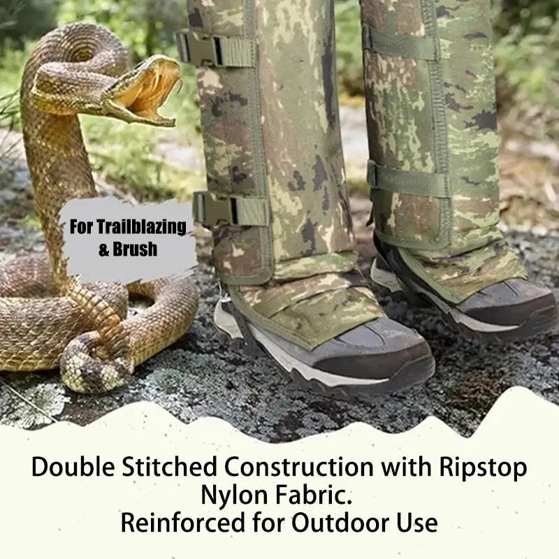 🔥Unisex Adjustable Outdoor Snake-Resistant Leg Gaiters, Abrasion-Resistant Durable Fabric Protective Gear for Hunting, Hiking