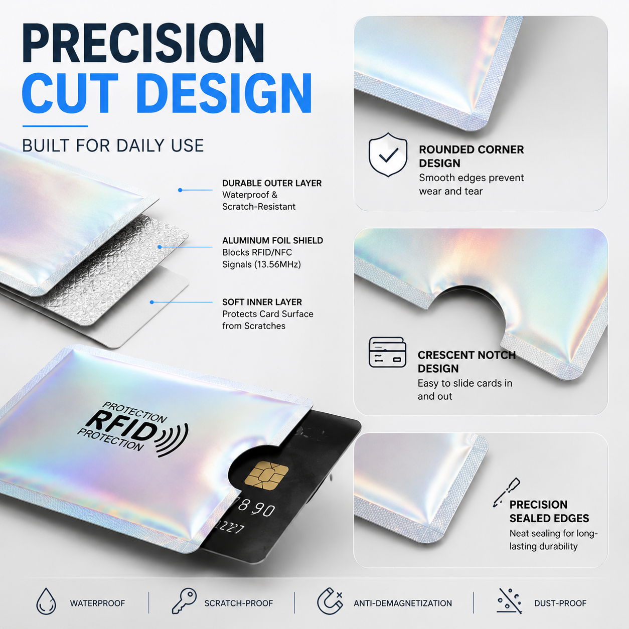 🔥8 Counts RFID Blocking Sleeves Set