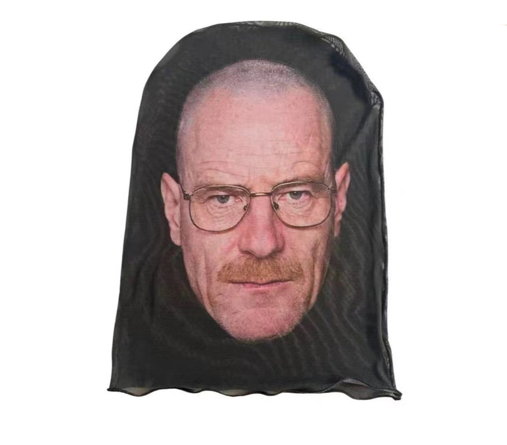 3Pcs Funny Printed Full Face Mesh Mask – Breathable Cosplay Hood for Parties & Street Style