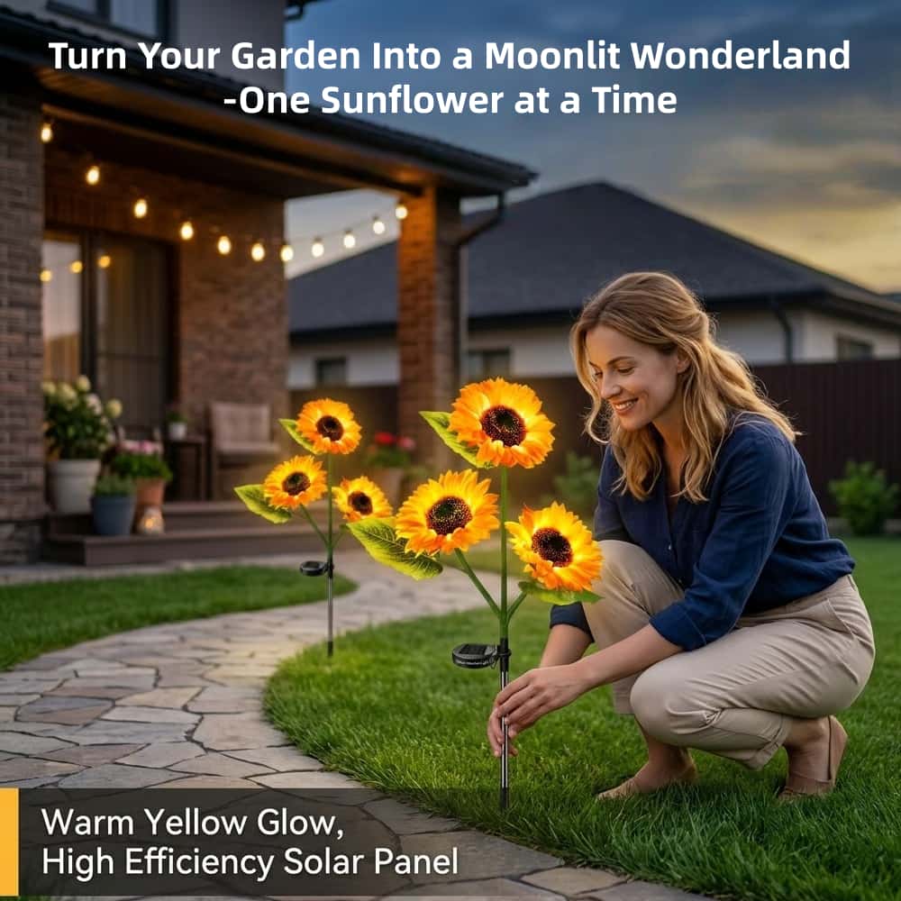 🌻 49% OFF🔥Solar Sunflower Garden Lights: Illuminate Your Outdoors with Sun-Kissed Charm