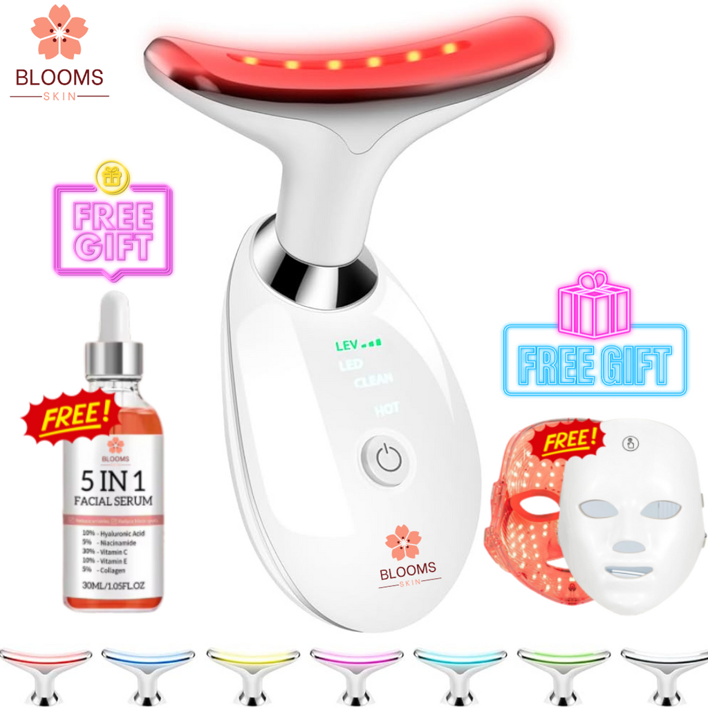 EMS Thermal Neck Lifting And Tighten Massager Electric Microcurrent Wrinkle Remover