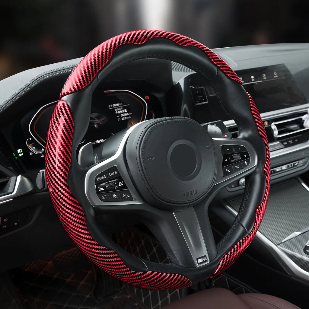 Car Steering Wheel Cover, Non slip Design Steering Wheel Protector, Universal Car Steering Wheel Cover for 15 Inch