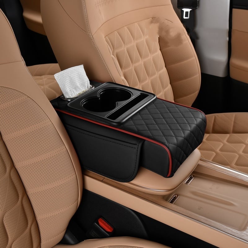 Multifunctional PU Leather Car Armrest Box Mat