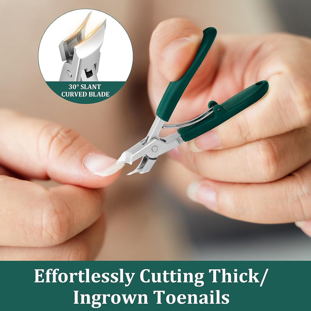 🦅 3Pcs Eagle-Beak Ingrown Toenail Clipper  – Ultra Sharp, Precision 30° Curved Blade, Splash-Proof