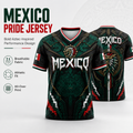 2026 New Mexico Eagle Warrior V-Neck Sports Jersey, Aztec Calendar Graphic Short Sleeve Shirt for Men, Green Black Soccer Fan Tee,summerwins