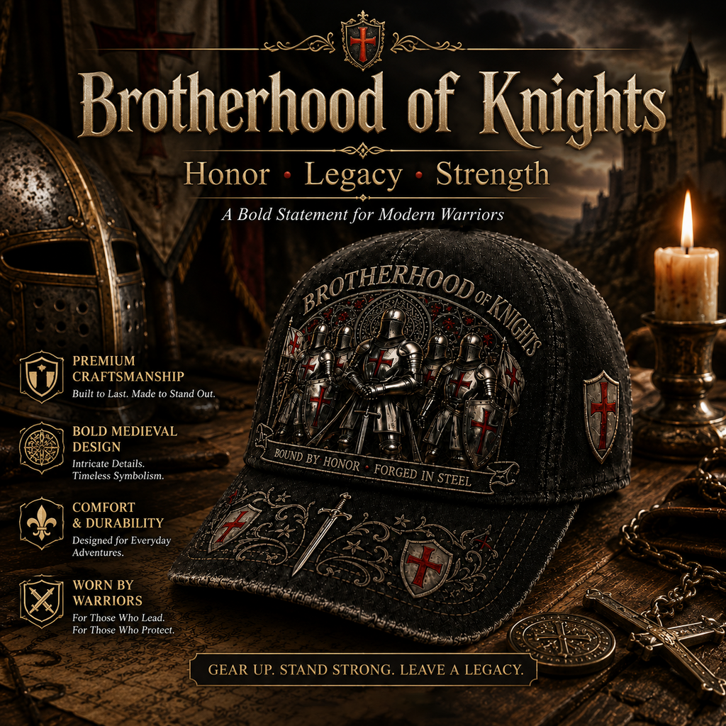 ⚡ Bound By Honor Forged In Steel – Knights Templar Cap