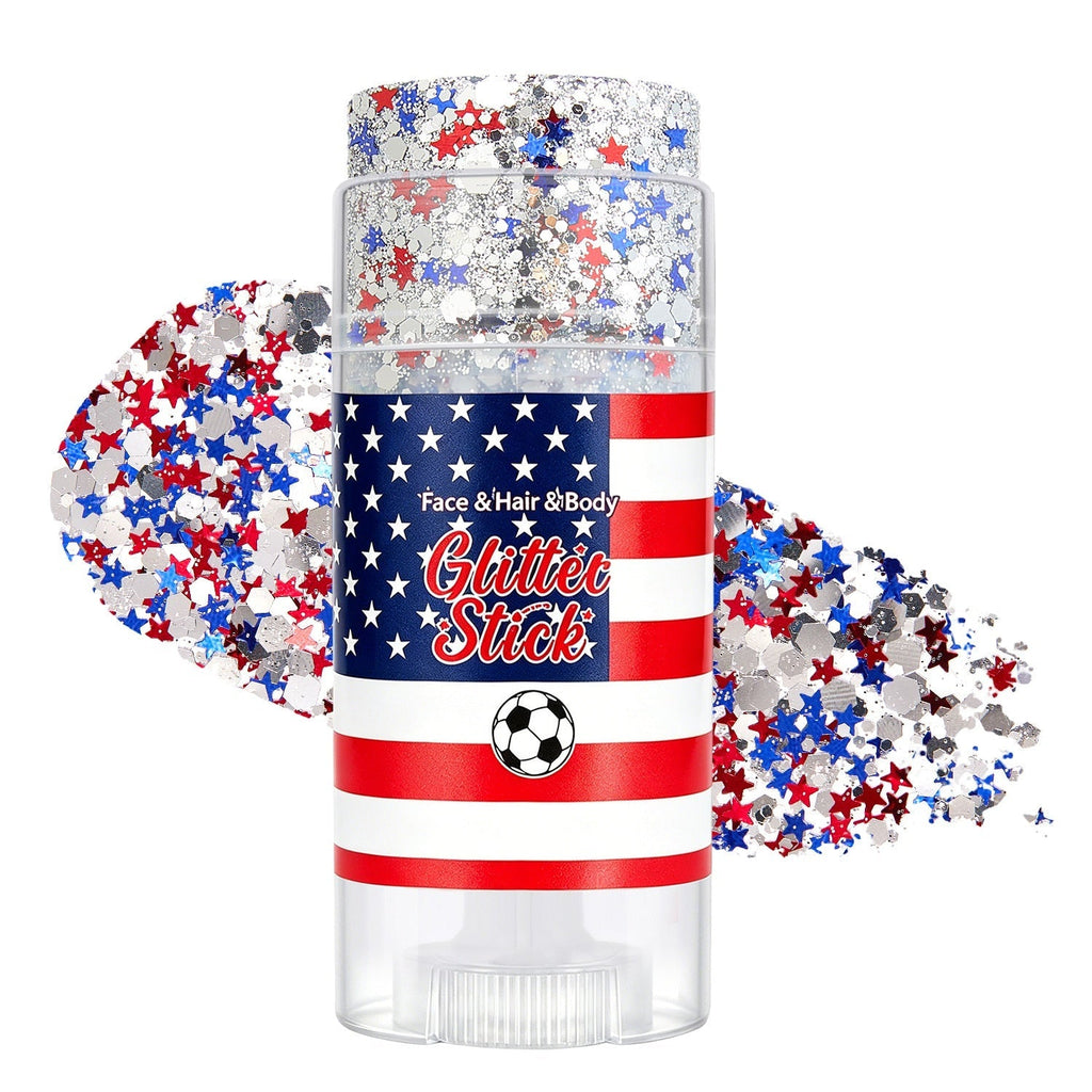 Last Day Promotion!🎁🦅4th of July Glitter Stick✨🔔 Red, White & Blue Body & Hair Sparkle