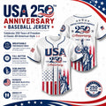 🗽 USA 250th Anniversary Baseball Jersey – Patriotic Statue of Liberty Print, 4th of July Outfit
