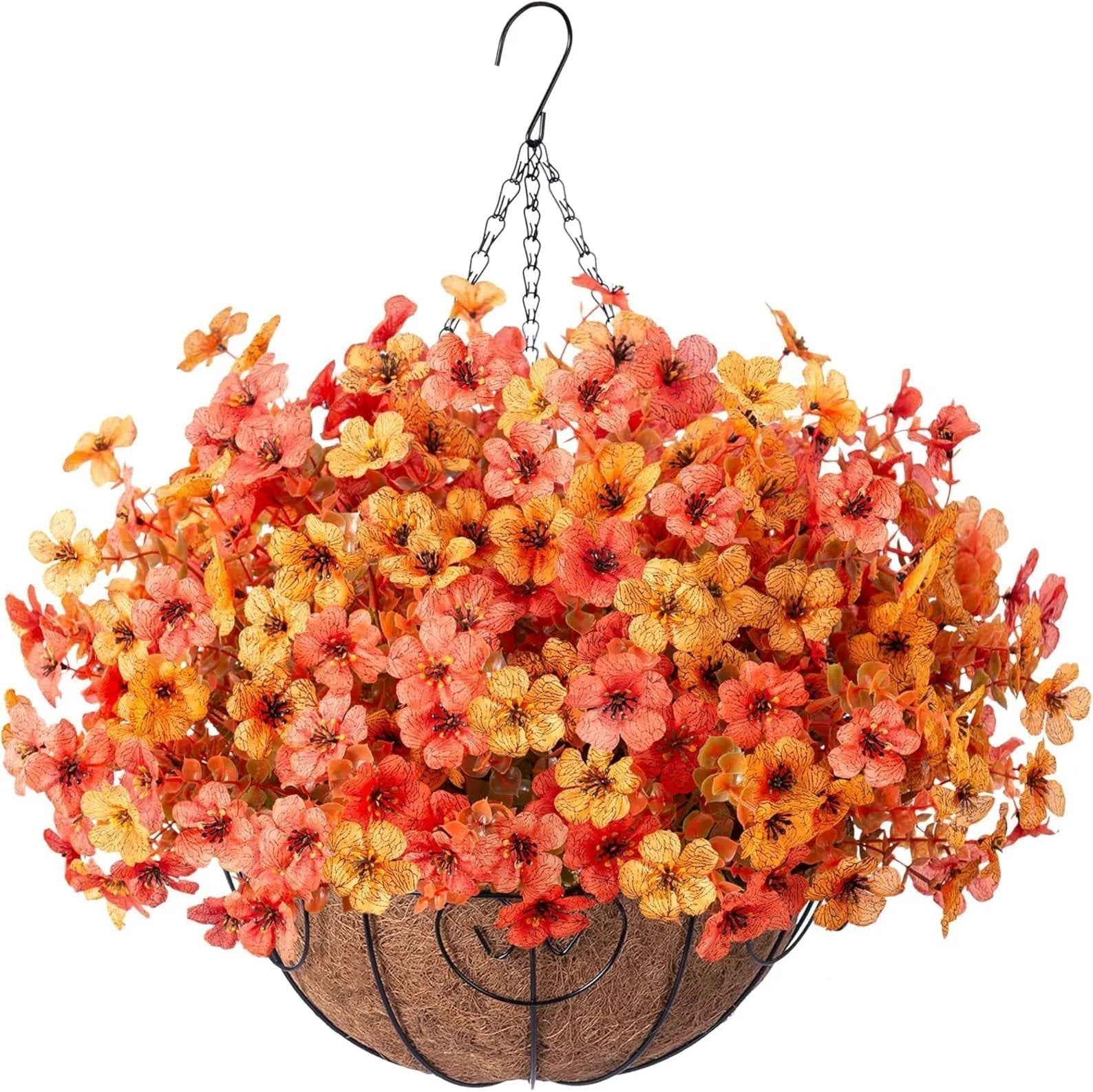 FREE SHIPPING!🔥Simulated Hanging Flower Basket 🌸No Watering💧. No Wilting. Just Perfect Blooms.