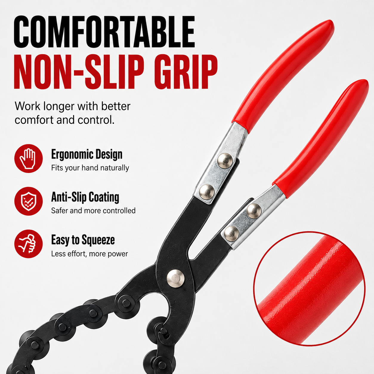 🔧Exhaust Cutter, Cuts 3/4" to 3-1/4" Pipe, Durable Chain Cutter Tool