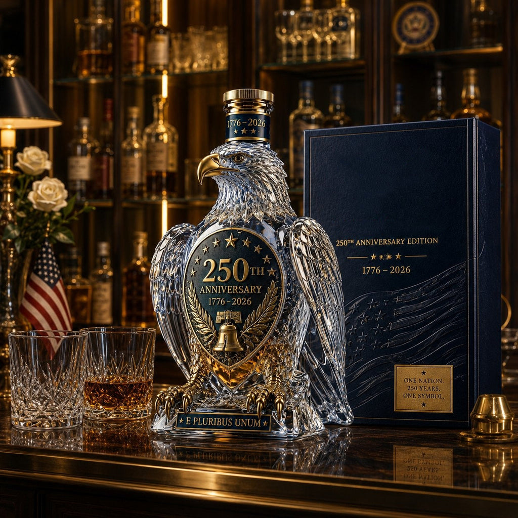 🦅250th Anniversary Commemorative Liquor Bottle, Hawk Whiskey Display Bottle