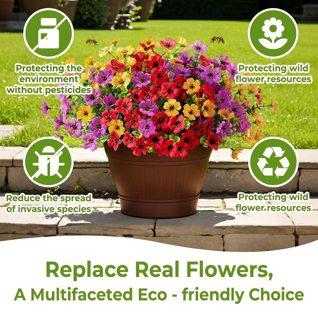 💐 UV-Resistant Colorful Artificial Flowers – 49% OFF Today Only 🌸