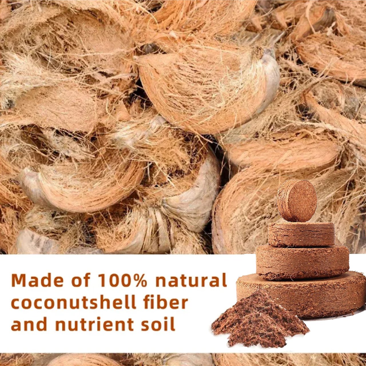 🔥LAST DAY 49% OFF🌱Premium Organic Coconut Coir Bricks for Plants