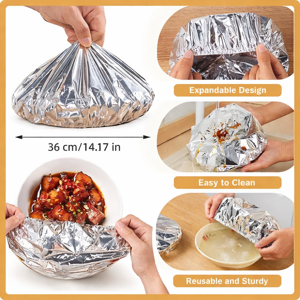 🔥Aluminum Foil Heat Shield Covers – No Plastic 🥘